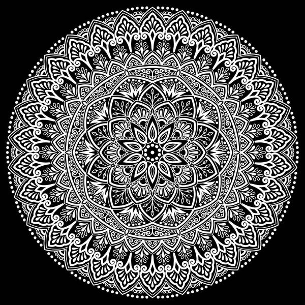 Patrón Mandala blanco — Vector de stock