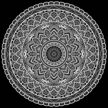 Mandala desen beyaz