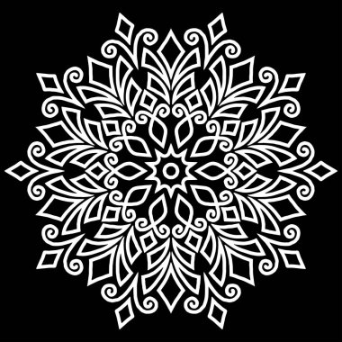 Mandala desen beyaz