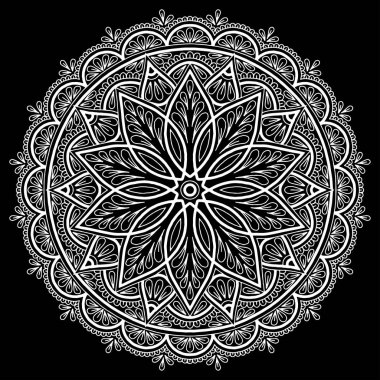 Mandala desen beyaz