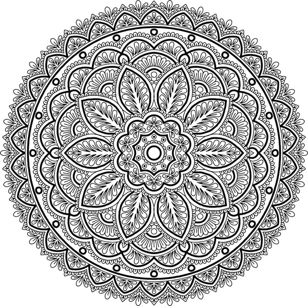 Figura mandala para colorear — Vector de stock