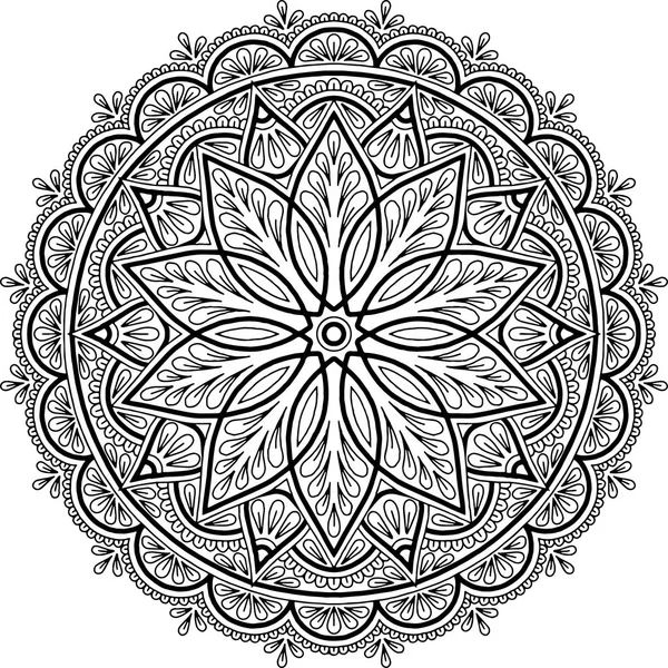 Figura mandala para colorear — Vector de stock