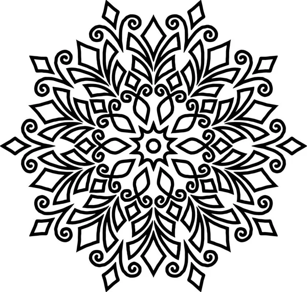 Patrón Mandala blanco y negro — Vector de stock