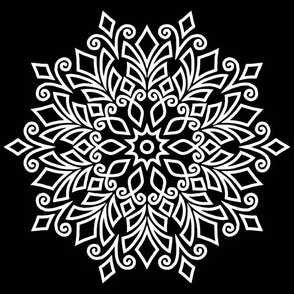 Mandala mintával fehér — Stock Vector