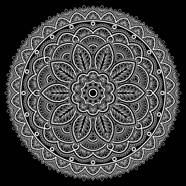 Mandala mintával fehér — Stock Vector