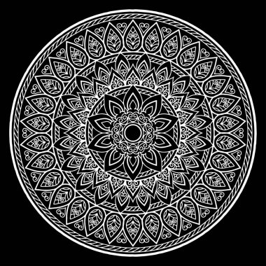 Mandala desen beyaz