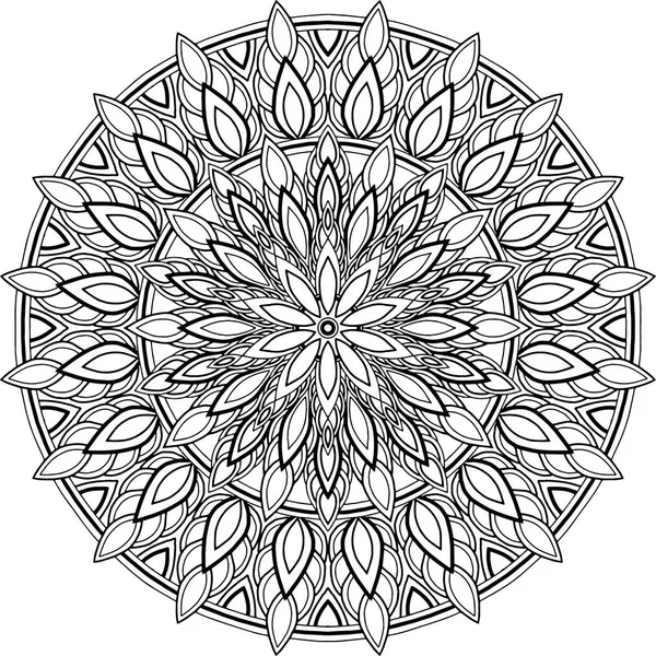 Figur mandala for farging – stockvektor