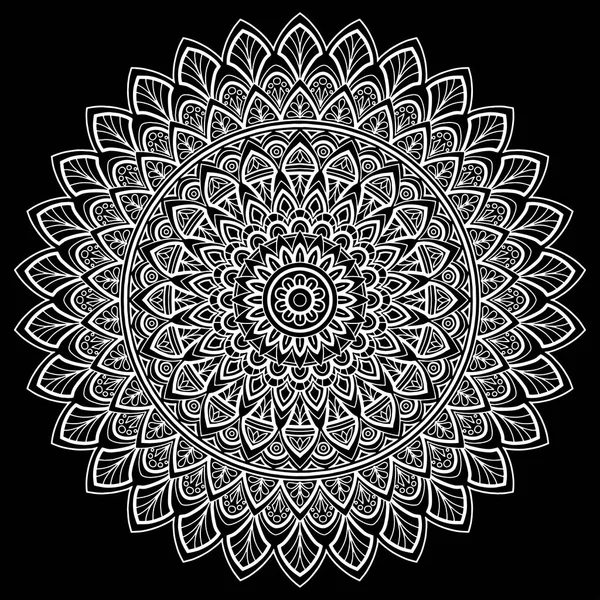 Patrón Mandala blanco — Vector de stock