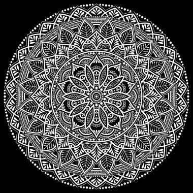 Mandala desen beyaz
