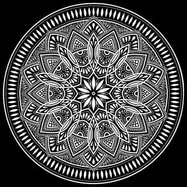 Mandala desen beyaz