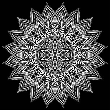 Mandala desen beyaz