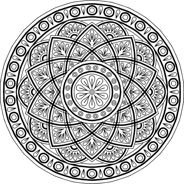 Figura mandala para colorear — Vector de stock