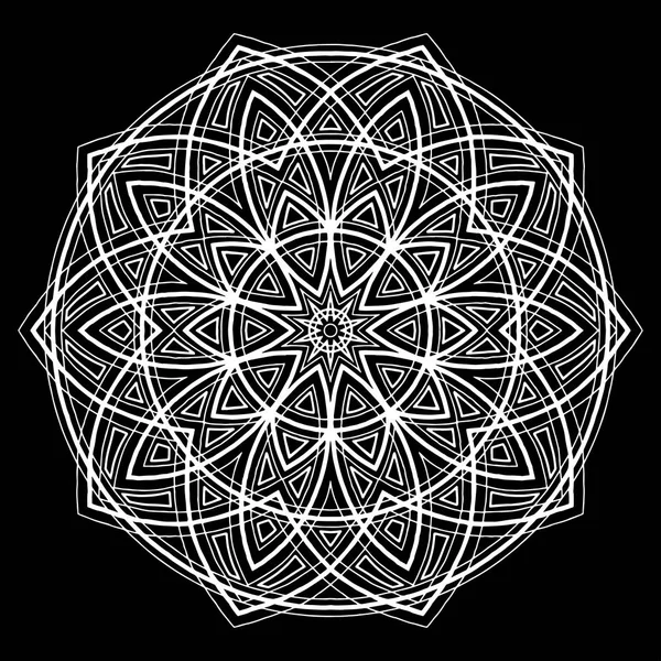 Patrón Mandala blanco — Vector de stock