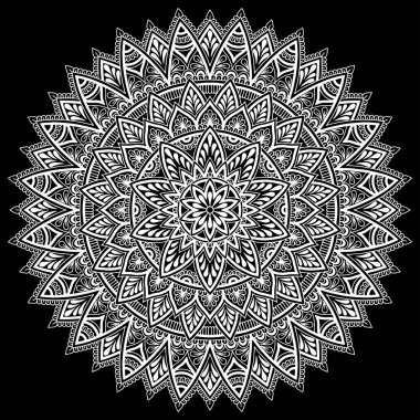 Mandala desen beyaz