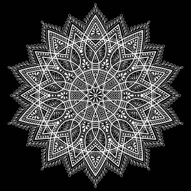 Mandala desen beyaz