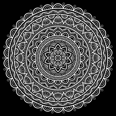 Mandala desen beyaz