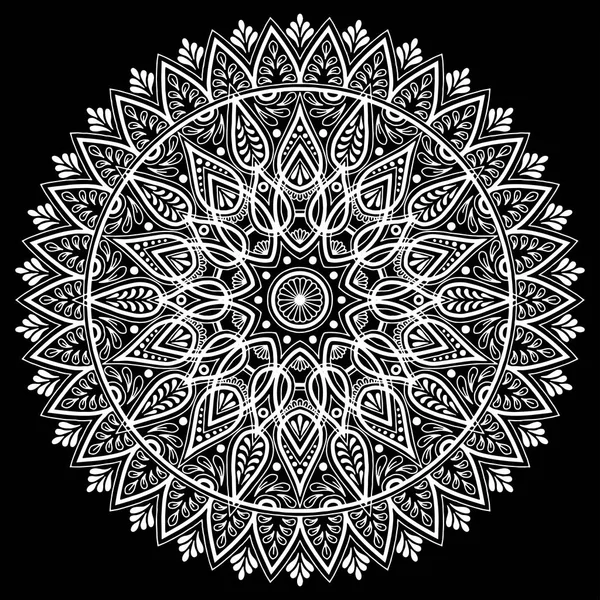 Patrón Mandala blanco — Vector de stock