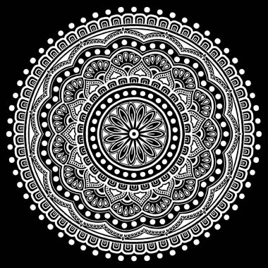 Mandala desen beyaz