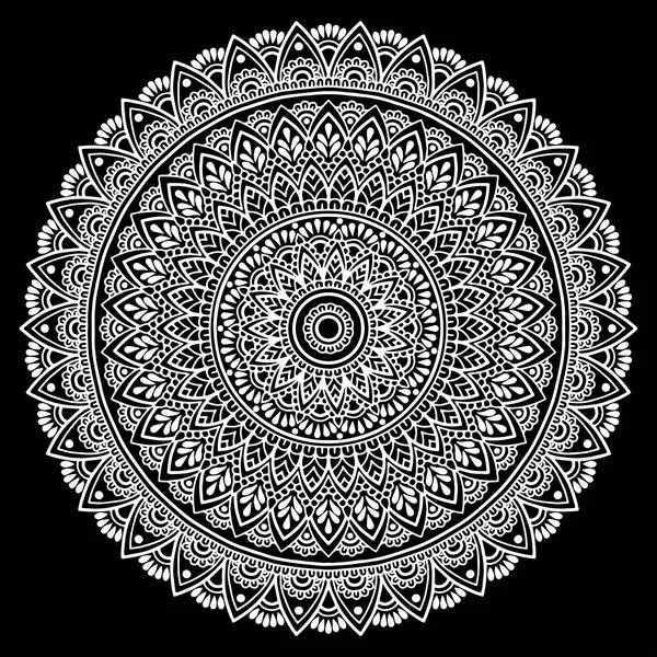 Patrón Mandala blanco — Vector de stock