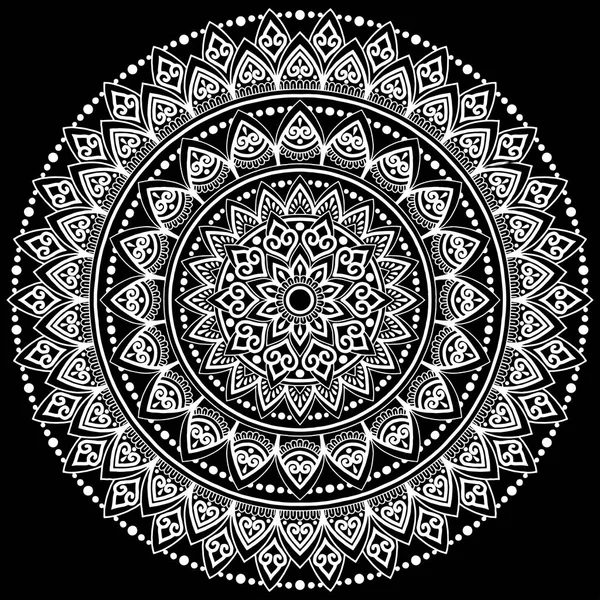 Mandala patroon Wit — Stockvector