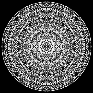 Mandala desen beyaz