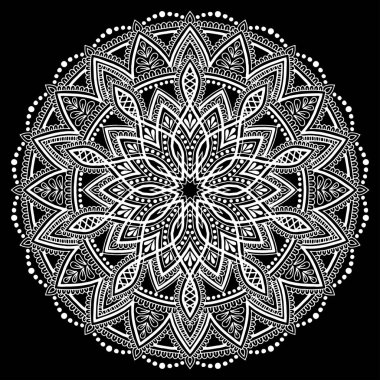 Mandala desen beyaz