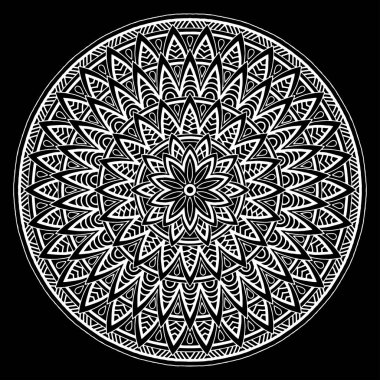 Mandala desen beyaz