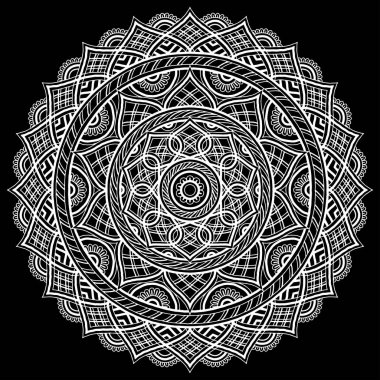 Mandala desen beyaz