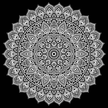 Mandala desen beyaz