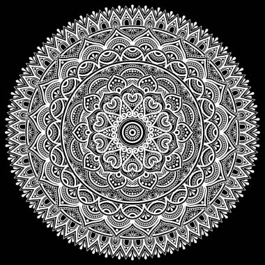 Mandala desen beyaz