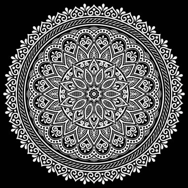Mandala desen beyaz