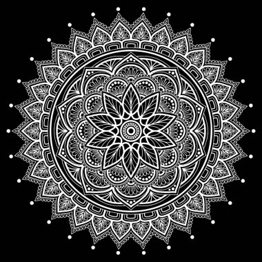 Mandala desen beyaz
