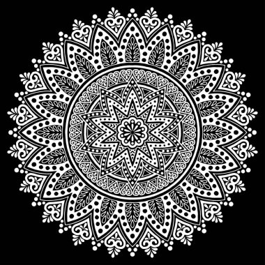 Mandala desen beyaz