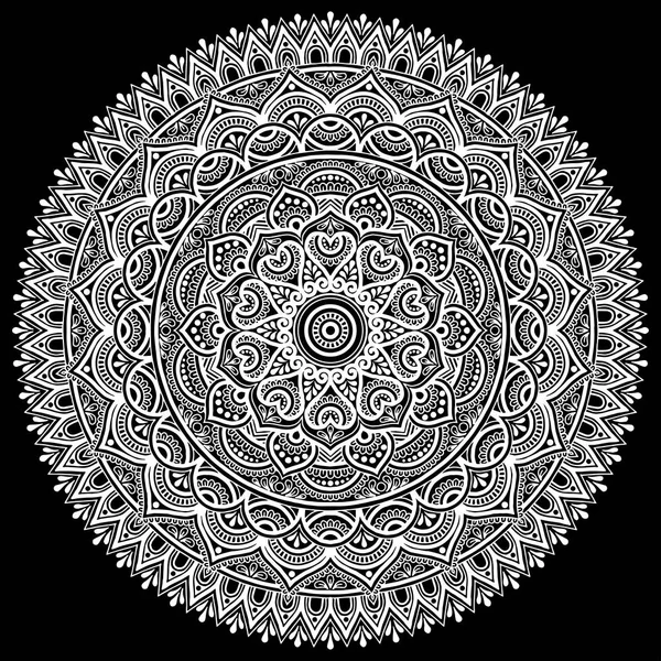 Mandala modello bianco — Vettoriale Stock