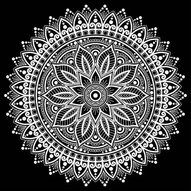Mandala desen beyaz