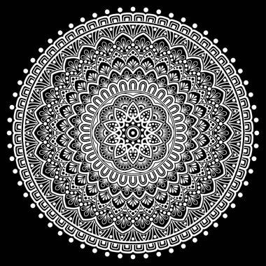 Mandala desen beyaz