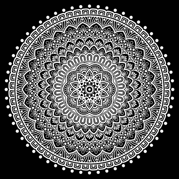 Mandala padrão branco — Vetor de Stock