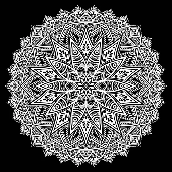 Patrón Mandala blanco — Archivo Imágenes Vectoriales