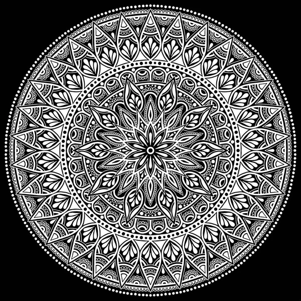 Patrón Mandala blanco — Vector de stock