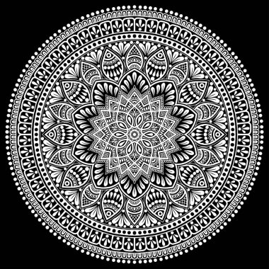Mandala desen beyaz