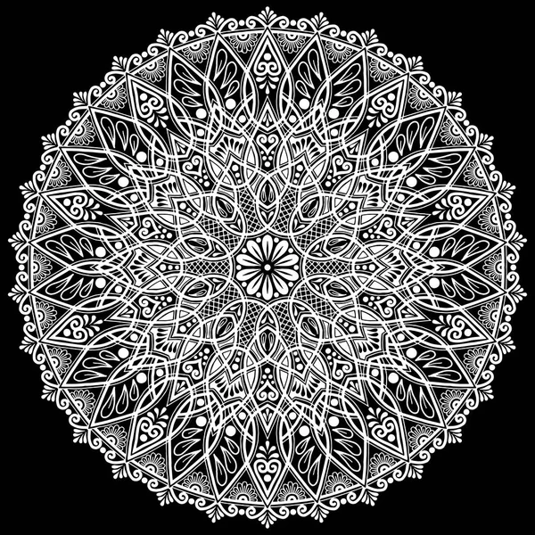 Mandala modello bianco — Vettoriale Stock