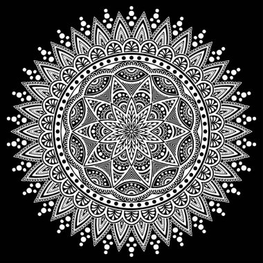 Mandala desen beyaz