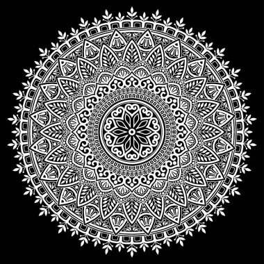 Mandala desen beyaz