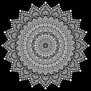 Mandala desen beyaz