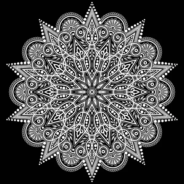 Patrón Mandala blanco — Archivo Imágenes Vectoriales