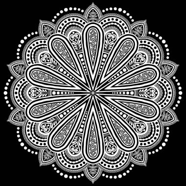 Mandala desen beyaz