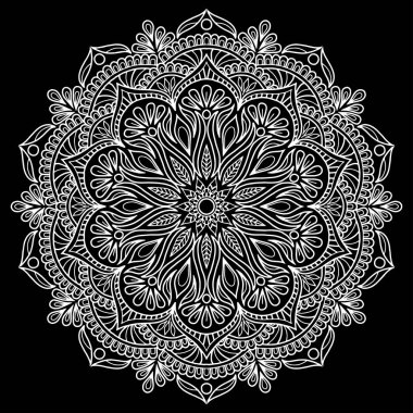Mandala desen beyaz