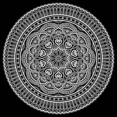 Mandala desen beyaz