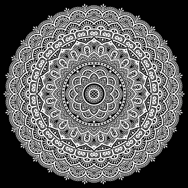 Mandala modello bianco — Vettoriale Stock