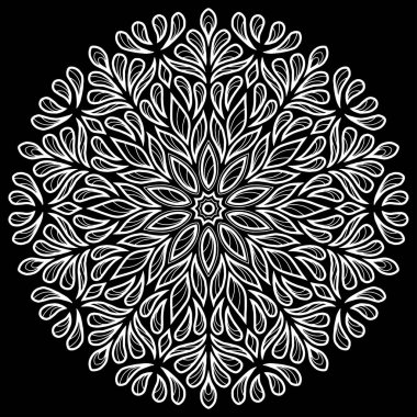 Mandala desen beyaz